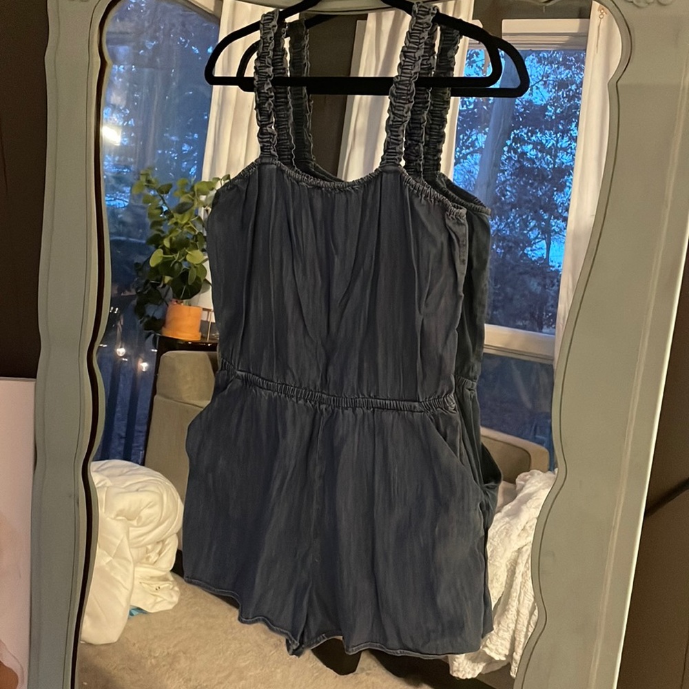 Express denim romper
